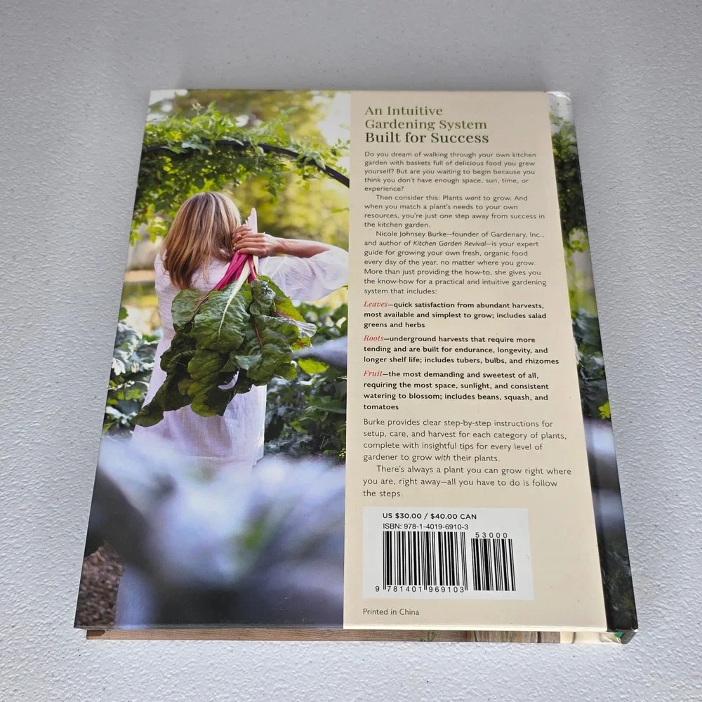 Nicole Johnsey Burke Leaves Roots & Fruit Hardback Book Organic Kitchen Garden